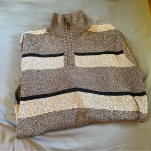 PRONTI: Quarter Zip Striped Coogi-Style Vintage Dad/Grandpa Sweater